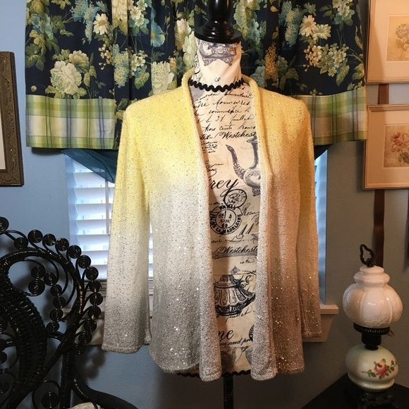 Alfred Dunner sparkling long sleeve cardigan - Picture 1 of 7